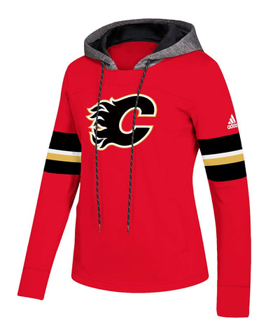 CALGARY FLAMES ADIDAS WOMEN'S PLATINUM CREWDIE HOODIE - DX5884