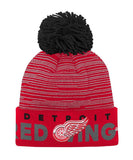 DETROIT RED WINGS ADIDAS JR CUFFED POM KNIT BEANIE - Detroit-Red-Wings-Adidas-JR-Cuffed-Pom-Knit-Beanie-Front-min