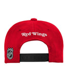DETROIT RED WINGS KID'S 2-TONE FLATBRIM SNAPBACK HAT - Detroit-Red-Wings-Kids-Flatbrim-2-Tone-Snapback-Hat-Back