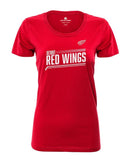 DYLAN LARKIN DETROIT RED WINGS LEVELWEAR WOMEN'S  NAME & NUMBER T SHIRT - Dylan-Larkin-Detroit-Red-Wings-Levelwear-Womens-Icing-Name-and-Number-T-Shirt-Front-min