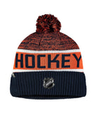 EDMONTON OILERS FANATICS MEN'S RINKSIDE GOALIE CUFFED KNIT TOQUE - EDMONTON-OILERS-FANATICS-MEN_S-RINKSIDE-GOALIE-CUFFED-KNIT-TOQUE--BACK