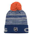 EDMONTON OILERS ADIDAS CUFFED POM KNIT BEANIE - Edmonton-Oilers-Adidas-Cuffed-Pom-Knit-Beanie-Back