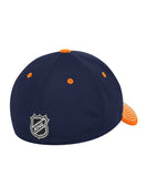 EDMONTON OILERS ADIDAS SR LOCKER ROOM STRUCTURED FLEX HAT - Edmonton-Oilers-Adidas-Mens-Locker-Room-Structured-Flex-Hat-Back