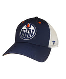 FANATICS EDMONTON OILERS MEN'S PRIMARY LOGO HAT - Edmonton-Oilers-Fanatics-Primary-Logo-Cap-Side