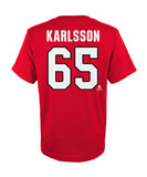 ERIK KARLSSON OTTAWA SENATORS KID'S PLAYER T SHIRT - Erik-Karlsson-Ottawa-Senators-Kids-Player-T-Shirt-Back