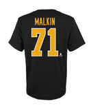 EVGENI MALKIN PITTSBURGH PENGUINS JUNIOR PLAYER T SHIRT - Evgeni-Malkin-Pittsburgh-Penguins-Kids-Player-T-Shirt-Back