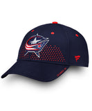 COLUMBUS BLUE JACKETS FANATICS SENIOR 2018 NHL DRAFT HAT - Fanatics-Columbus-Blue-Jackets-NHL-Draft-Hat-2018-Front
