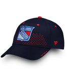 NEW YORK RANGERS FANATICS SENIOR 2018 NHL DRAFT HAT - Fanatics-New-York-Rangers-NHL-Draft-Hat-2018-Front