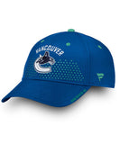 VANCOUVER CANUCKS FANATICS SENIOR 2018 NHL DRAFT HAT - Fanatics-Vancouver-Canucks-NHL-Draft-Hat-2018-Front