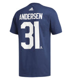 FREDERIK ANDERSEN TORONTO MAPLE LEAFS ADIDAS MEN'S AUTHENTIC JERSEY T SHIRT - Frederik-Andersen-T-Shirt