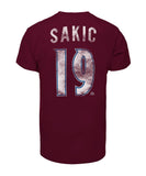 OLD TIME HOCKEY JOE SAKIC COLORADO AVALANCHE ALUMNI T SHIRT - Joe-Sakic-Colorado-Avalanche-47-Brand-Alumni-T-Shirt-Back