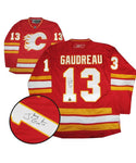 JOHNNY GAUDREAU CALGARY FLAMES FRAMEWORTH AUTHENTIC SIGNED JERSEY - Johnny-Gaudreau-Calgary-Flames-Frameworth-Signed-Hockey-Jersey-min