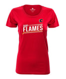JOHNNY GAUDREAU CALGARY FLAMES LEVELWEAR WOMEN'S  NAME & NUMBER T SHIRT - Johnny-Gaudreau-Calgary-Flames-Levelwear-Womens-Icing-Name-and-Number-T-Shirt-Front-min