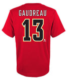 JOHNNY GAUDREAU CALGARY FLAMES JUNIOR PLAYER T SHIRT - Johnny-Gaudreau-Calgary-Flames-Player-T-Shirt-Back-min