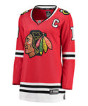 JONATHAN TOEWS CHICAGO BLACKHAWKS FANATICS WOMEN'S BREAKAWAY JERSEY - Jonathan-Toews-Chicago-Blackhawks-Fanatics-Home-Jersey-Front