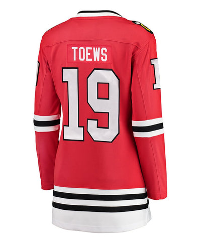 JONATHAN TOEWS CHICAGO BLACKHAWKS FANATICS WOMEN'S BREAKAWAY JERSEY - Jonathan-Toews-Chicago-Blackhawks-Fanatics-Home-Jersey-Toews