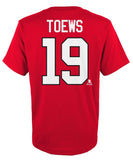 JONATHAN TOEWS CHICAGO BLACKHAWKS JUNIOR PLAYER T SHIRT - Jonathan-Toews-Chicago-Blackhawks-Player-T-Shirt-Back-min