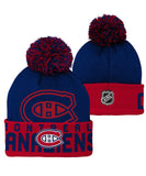 MONTREAL CANADIENS KID'S REDLINE CUFFED POM KNIT TOQUE - MONTREAL-CANADIENS-KID_S-REDLINE-CUFFED-POM-KNIT-TOQUE-BACK