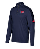 MONTREAL CANADIENS ADIDAS MEN'S AUTHENTIC PRO 1/4 ZIP - Montreal-Canadiens-Adidas-Authentic-Pro-1-4-Zip-Front