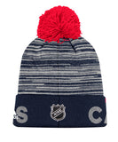 MONTREAL CANADIENS ADIDAS CUFFED POM KNIT BEANIE - Montreal-Canadiens-Adidas-Cuffed-Pom-Knit-Beanie-Back