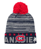 MONTREAL CANADIENS ADIDAS CUFFED POM KNIT BEANIE - Montreal-Canadiens-Adidas-Cuffed-Pom-Knit-Beanie-Front