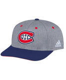 MONTREAL CANADIENS ADIDAS TWO TONE STRUCTURED ADJUSTABLE HAT - Montreal-Canadiens-Adidas-Two-Toned-Structured-Adjustable-Hat-Front