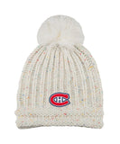 MONTREAL CANADIENS ADIDAS WOMEN'S POM BEANIE - Montreal-Canadiens-Adidas-Womens-Beanie-With-Pom-Front