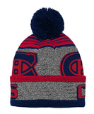 MONTREAL CANADIENS KID'S ALLOVER JACQUARD CUFF POM BEANIE - Montreal-Canadiens-Kids-All-Over-Cuff-Pom-Beanie-Back-min