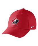 NIKE TEAM CANADA SR DRI FIT WOOL ADJUSTABLE CAP - RED - Nike-Team-Canada-SR-Dri-Fit-Wool-Adjustable-Cap-Back-Front-Red