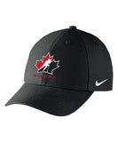 NIKE TEAM CANADA SR DRI FIT WOOL ADJUSTABLE CAP - BLACK - Nike-Team-Canada-SR-Dri-Fit-Wool-Adjustable-Cap-Back-Front
