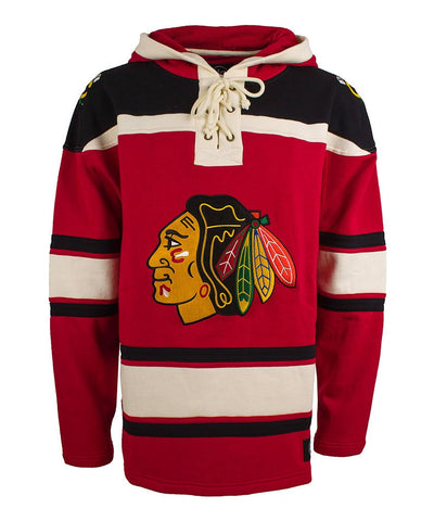 OLD TIME HOCKEY CHICAGO BLACKHAWKS SR LACER HOCKEY HOODIE - Old-Time-Hockey-Chicago-Blackhawks-Hockey-Lacer-Hoodie