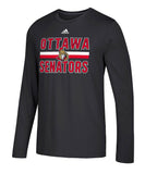 OTTAWA SENATORS ADIDAS MEN'S FACE WASH LONG SLEEVE SHIRT - Ottawa-Senators-Adidas-Face-Wash-Long-Sleeve-Shirt-Front