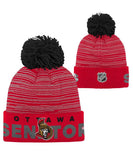 OTTAWA SENATORS ADIDAS JR CUFFED POM KNIT BEANIE - Ottawa-Senators-Adidas-JR-Cuffed-Pom-Knit-Beanie-All-min