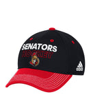 OTTAWA SENATORS ADIDAS SR LOCKER ROOM STRUCTURED FLEX HAT - Ottawa-Senators-Adidas-Mens-Locker-Room-Structured-Flex-Hat-Front