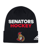 OTTAWA SENATORS ADIDAS LOCKER ROOM CUFFED BEANIE - Ottawa-Senators-Adidas-SR-Locker-Room-Cuffed-Beanie-Front