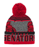 OTTAWA SENATORS KID'S ALLOVER JACQUARD CUFF POM BEANIE - Ottawa-Senators-Kids-All-Over-Cuff-Pom-Beanie-Front-min