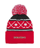 OTTAWA SENATORS TODDLER HOCKEY KNIT POM TOQUE - Ottawa-Senators-Kids-Hockey-Knit-Pom-Toque-Back