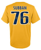 P.K SUBBAN NASHVILLE PREDATORS JUNIOR PLAYER T SHIRT - P-K-Subban-Nashville-Predators-Player-T-Shirt-Back-min