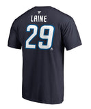 PATRIK LAINE WINNIPEG JETS FANATICS MEN'S NAME AND NUMBER T SHIRT - PAtrik-Laine-Winnipeg-Jets-Name-Number-Shirt-Back