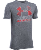 UNDER ARMOUR JR BIG LOGO HYBRID 2.0 SS T SHIRT - PS1290097-001_F