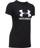 UNDER ARMOUR SR SPORTSTYLE CREW SS T-SHIRT BLACK/WHITE - PS1298611-002_168941-2