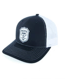 PACIFIC RINK MEN'S SHERIFF RETRO TRUCKER - BLACK - Pacific-Rink-Mens-Sheriff-Retro-Trucker-Hat-Front