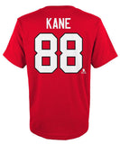 PATRICK KANE CHICAGO BLACKHAWKS JUNIOR PLAYER T SHIRT - Patrik-Kane-Chicago-Blackhawks-Player-T-Shirt-Back-min