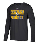 PITTSBURGH PENGUINS ADIDAS MEN'S FACE WASH LONG SLEEVE SHIRT - Pittsburgh-Penguins-Adidas-Face-Wash-Long-Sleeve-Shirt-Front