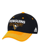 PITTSBURGH PENGUINS ADIDAS SR LOCKER ROOM STRUCTURED FLEX HAT - Pittsburgh-Penguins-Adidas-Mens-Locker-Room-Structured-Flex-Hat-Front