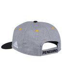 PITTSBURGH PENGUINS ADIDAS TWO TONE STRUCTURED ADJUSTABLE HAT - Pittsburgh-Penguins-Adidas-Two-Toned-Structured-Adjustable-Hat-Back