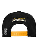 PITTSBURGH PENGUINS KID'S 2-TONE FLATBRIM SNAPBACK HAT - Pittsburgh-Penguins-Kids-Flatbrim-2-Tone-Snapback-Hat-Back
