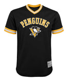 SIDNEY CROSBY PITTSBURGH PENGUINS KID'S V-NECK MESH SHIRT - SIDNEY-CROSBY-PITTSBURGH-PENGUINS-KID_S-V-NECK-MESH-FASHION-T-SHIRT-FRONT