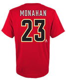 SEAN MONAHAN CALGARY FLAMES JUNIOR PLAYER T SHIRT - Sean-Monahan-Calgary-Flames-Player-T-Shirt-Back-min