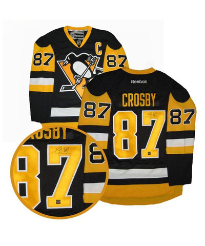 SIDNEY CROSBY PITTSBURGH PENGUINS FRAMEWORTH AUTHENTIC SIGNED JERSEY - Sidney-Crosby-Pittsburgh-Penguins-Frameworth-Signed-Hockey-Jersey-min